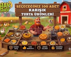 100 adet karışık turta ürünleri