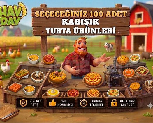 100 adet karışık turta ürünleri