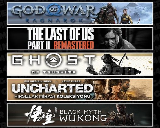 Ragnarök +TLOU2 +Tsushima +UNCH +Wukong
