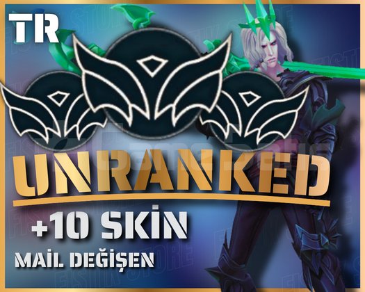 TR / +30 LVL + DERECESİZ +10 SKİN + BOTSUZ !!