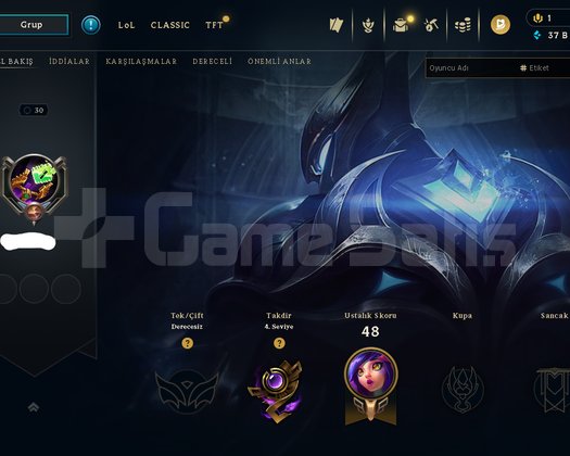 UNRANKED DERECELİ HAZIR HANMADE NİCK CHANGE