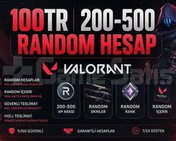 100TR 200-500 Random Hesap | Valorant