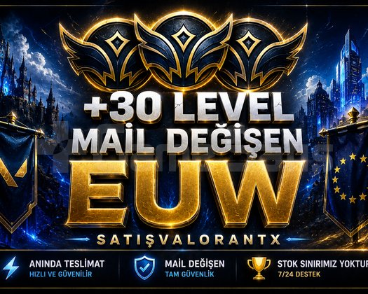 EUW + UNRANKED + MAİL DEĞİŞEN + HESAPLAR!
