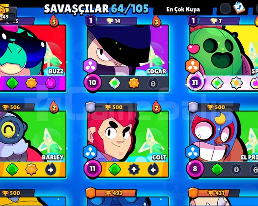 Brawl Stars Hesabı kupa+köstüm