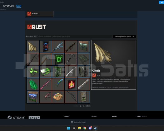 +150 SAAT REAL SAATLİ RUST HESABI FRESH 45 SKİN+
