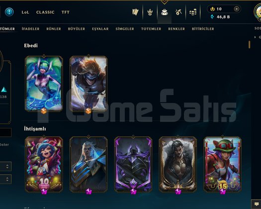 337 KOSTÜM 46K ÖZ 968 LVL EFSANE DOLU MAİL HESAP