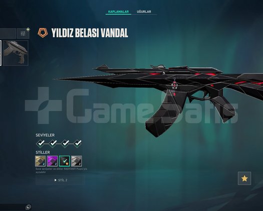 TR YILDIZ BELASI VANDAL +5 BP SKİNLİ HESAP