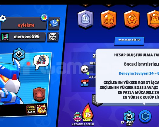 MEKANİK CROWLU TEMİZ BRAWL STARS HESABI