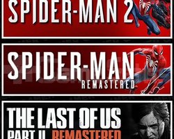 Spiderman 2,Spiderman Remastered ,The Last of 2