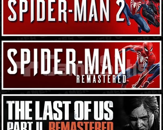 Spiderman 2,Spiderman Remastered ,The Last of 2