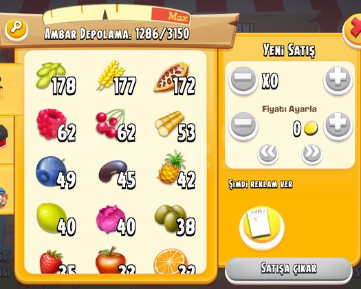 74 SEVİYE 4000 AĞIL 3150 AMBAR 900 ARAZİ MALZEMESİ