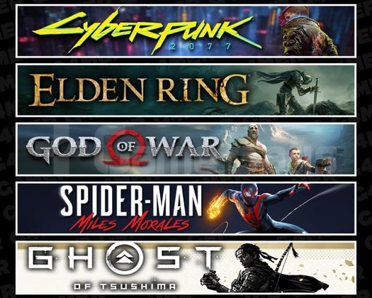 Cyberpunk +Elden +GOW +Miles +Tsushima