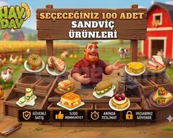 100 adet karışık sandviç ürünleri