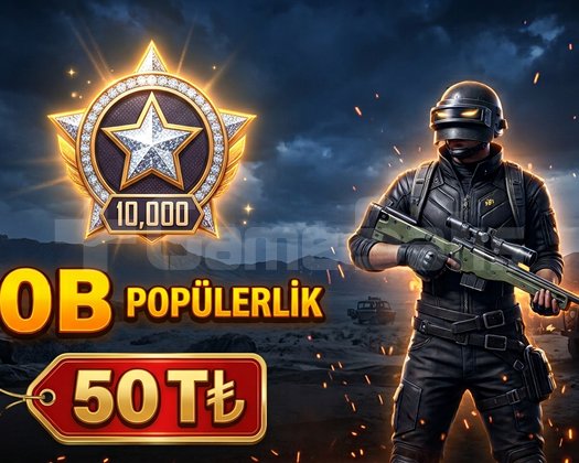 PUBG Mobile 10.000 Popülerlik Paketi - Anında Tesl