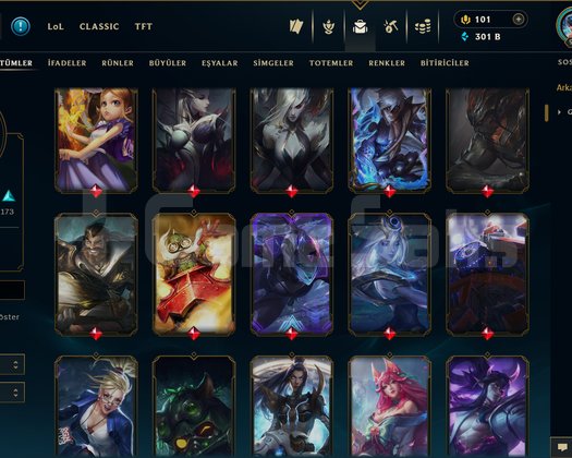 962 LEVEL / 414 SKİN / FUL HERO +MAİL +16K SATIŞ