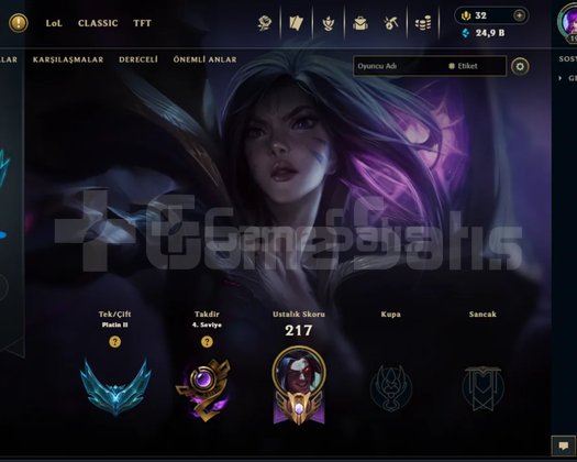 lol euw west soloqsu platin skinli hesap banı yok
