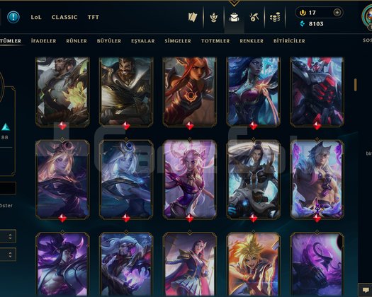 189 LEVEL / 201 SKİN / FUL HERO +MAİL +16K SATIŞ
