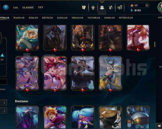 189 LEVEL / 201 SKİN / FUL HERO +MAİL +16K SATIŞ