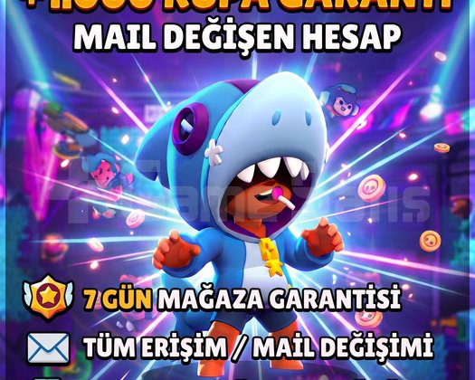 BRAWL STARS +1.000 Kupa Garantili & Mail Değişen