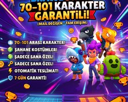 BRAWL STARS 70-101 Karakter Garantili Mail Değişe