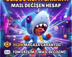 BRAWL STARS +30.000 Kupa Garantili & Mail Değişen