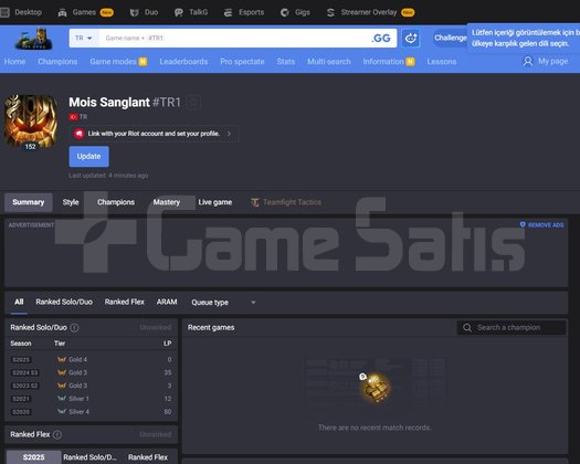 TR | 152 Level | 161 Şampiyon | 39 Skin