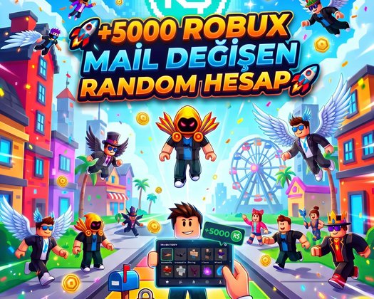 +5000 ROBUX ENVANTERLİ MAİL DEĞİŞEN RANDOM HESAP
