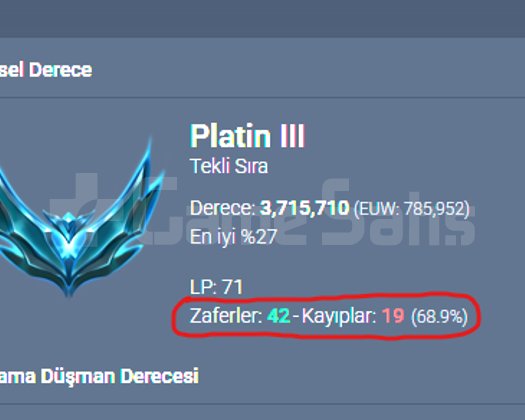 EUW 69WR EMERALD 2 MMR 27K M.Ö 115RP DOLU ACC!!