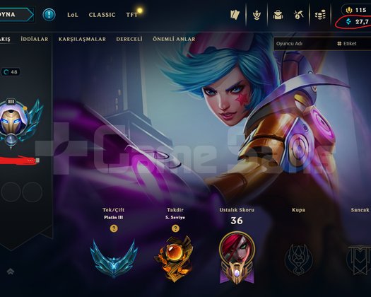 EUW 69WR EMERALD 2 MMR 27K M.Ö 115RP DOLU ACC!!