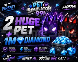 2 RANDOM HUGE PET + 1M DIAMOND en ucuz