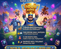 CLASH ROYALE +1000 KUPA | TAM ERİŞİM MAİL DEĞİŞEN