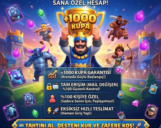 CLASH ROYALE +1000 KUPA | TAM ERİŞİM MAİL DEĞİŞEN