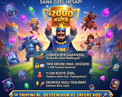 CLASH ROYALE +2000 KUPA | TAM ERİŞİM MAİL DEĞİŞEN