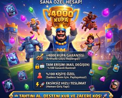 CLASH ROYALE +4000 KUPA | TAM ERİŞİM MAİL DEĞİŞEN