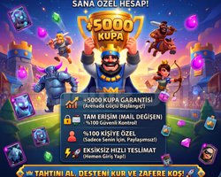CLASH ROYALE +5000 KUPA | TAM ERİŞİM MAİL DEĞİŞEN