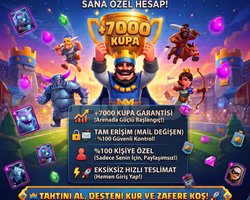 CLASH ROYALE +7000 KUPA | TAM ERİŞİM MAİL DEĞİŞEN