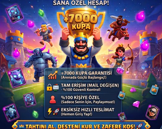 CLASH ROYALE +7000 KUPA | TAM ERİŞİM MAİL DEĞİŞEN