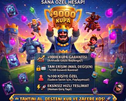 CLASH ROYALE +9000 KUPA | TAM ERİŞİM MAİL DEĞİŞEN