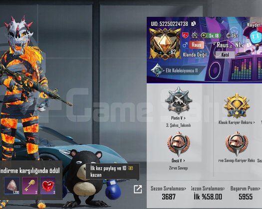 Alevli mumyalı Satılık pubg hesabı
