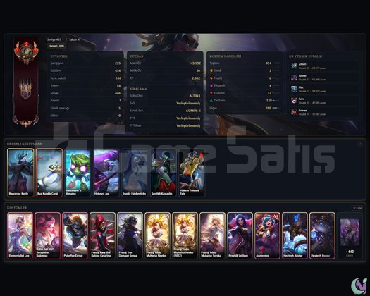 EUW | SEZON 1 | BAŞYARGIÇ KAYLE | 454 SKİN | 3K RP