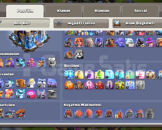 TH17 Clash of Clans Hesabı | 231 Seviye | VIP 20