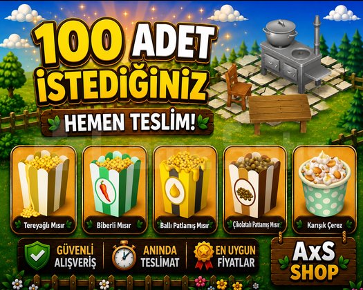 100 Adet Seçeceğiniz Patlamış Mısırlar HIZLI TSLİM