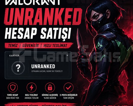 VALORANT UNRANKED HESAP SATIŞI | TEMİZ & HIZLI TES