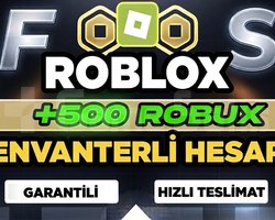 ROBLOX +500 Robux - Envanterli Hesap !!