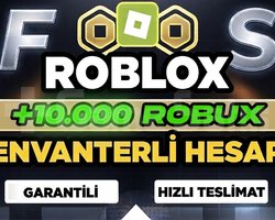 ROBLOX +10000 Robux - Envanterli Hesap !!
