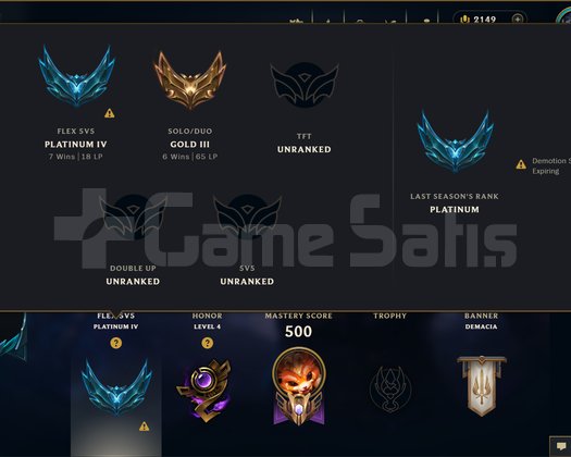TR | 208 SKİN | PLATİN 4 + 2100 RP