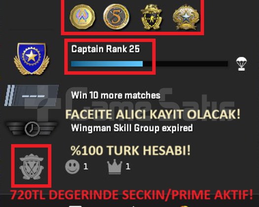 5 MADALYA | FACEIT HAZIR | TURK HESABI!