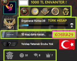 TR HESAP+ENVANTER! 5 MADALYA 127 WİN 593 SAAT