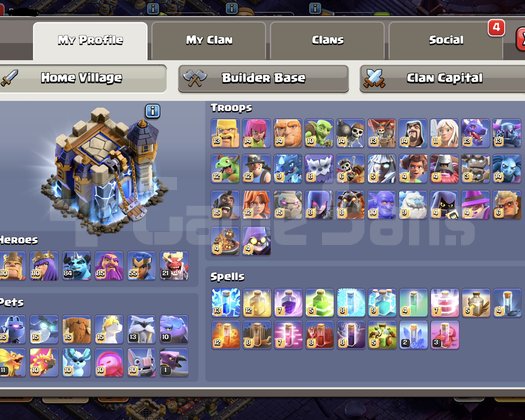 Max COC Hesabı+ Max BS hesabı + 14k CR hesabı