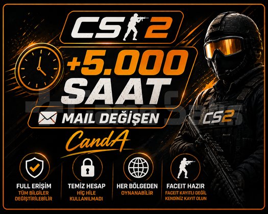 5.000+ SAAT | MAİL DEĞİŞEN | HAZIR CS2 HESABI